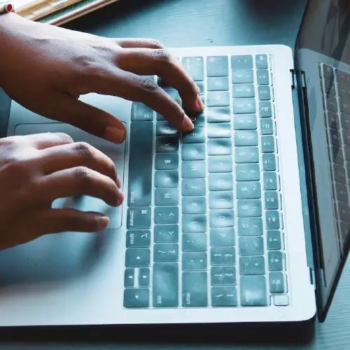 App Security working on laptop App Security working on laptop