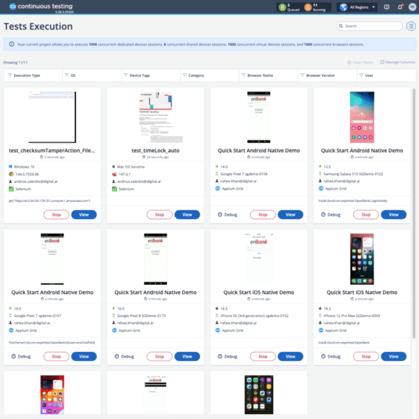 Testing across devices and browsers at scale