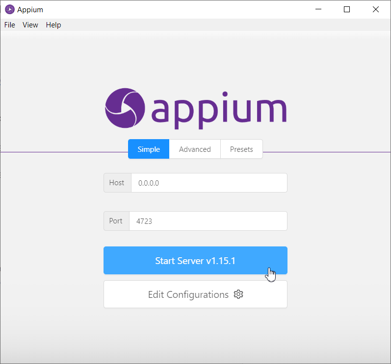 appium sign in web testing