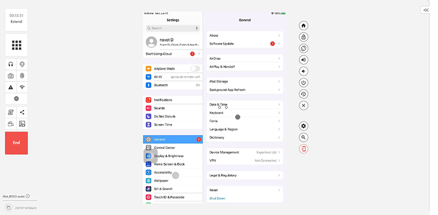 web and mobile accessibility testing - settings