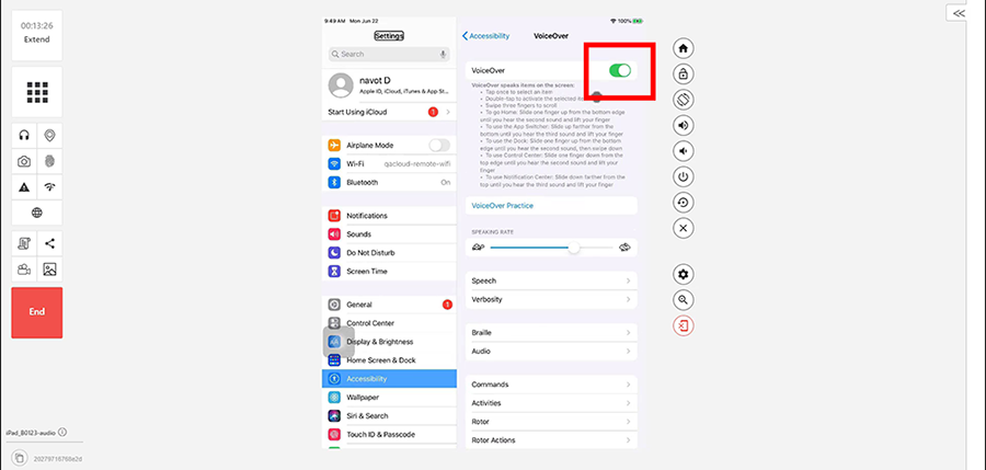 web and mobile app testing - voice over