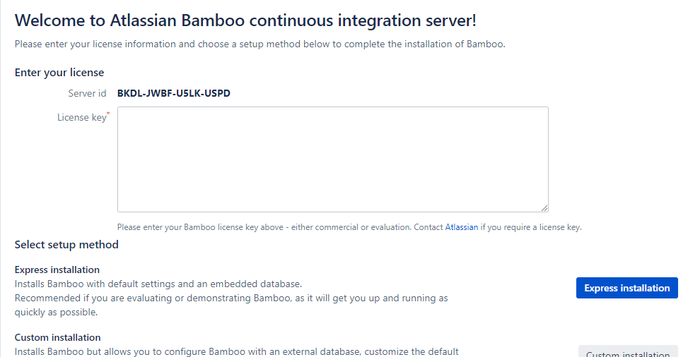 Bamboo CI Server
