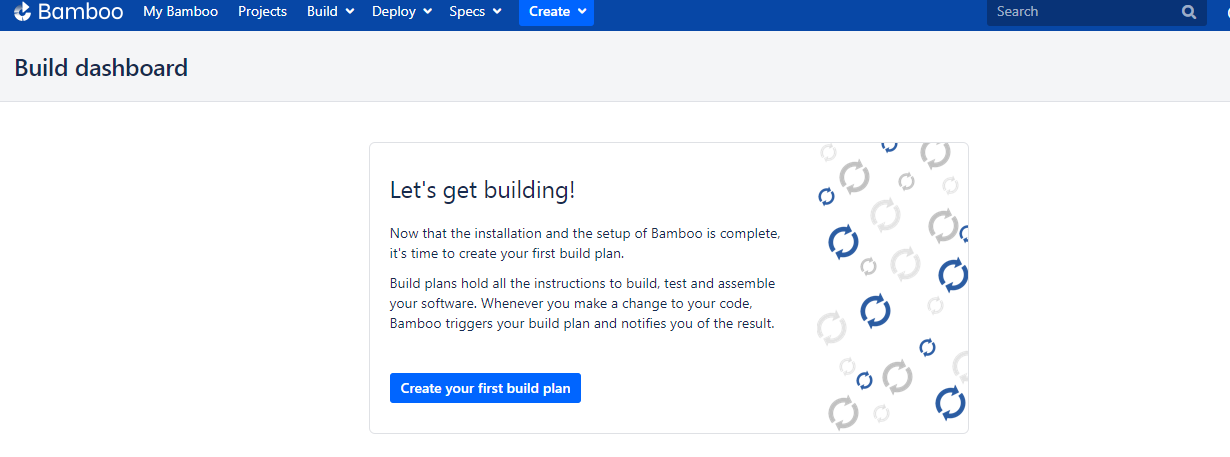 Get started Bamboo CI Serer