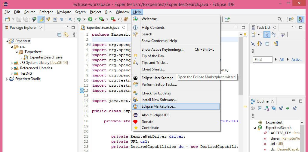 eclipse connect to Tomcat Bamboo CI Server